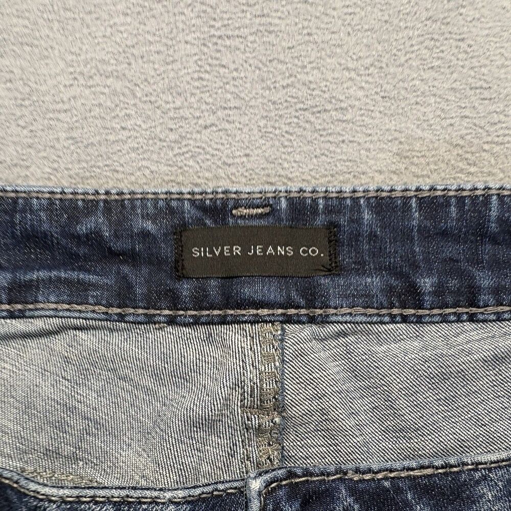 Silver Jeans Women's Boyfriend Jeans in Dark Blue Wash - Picture 6 of 10